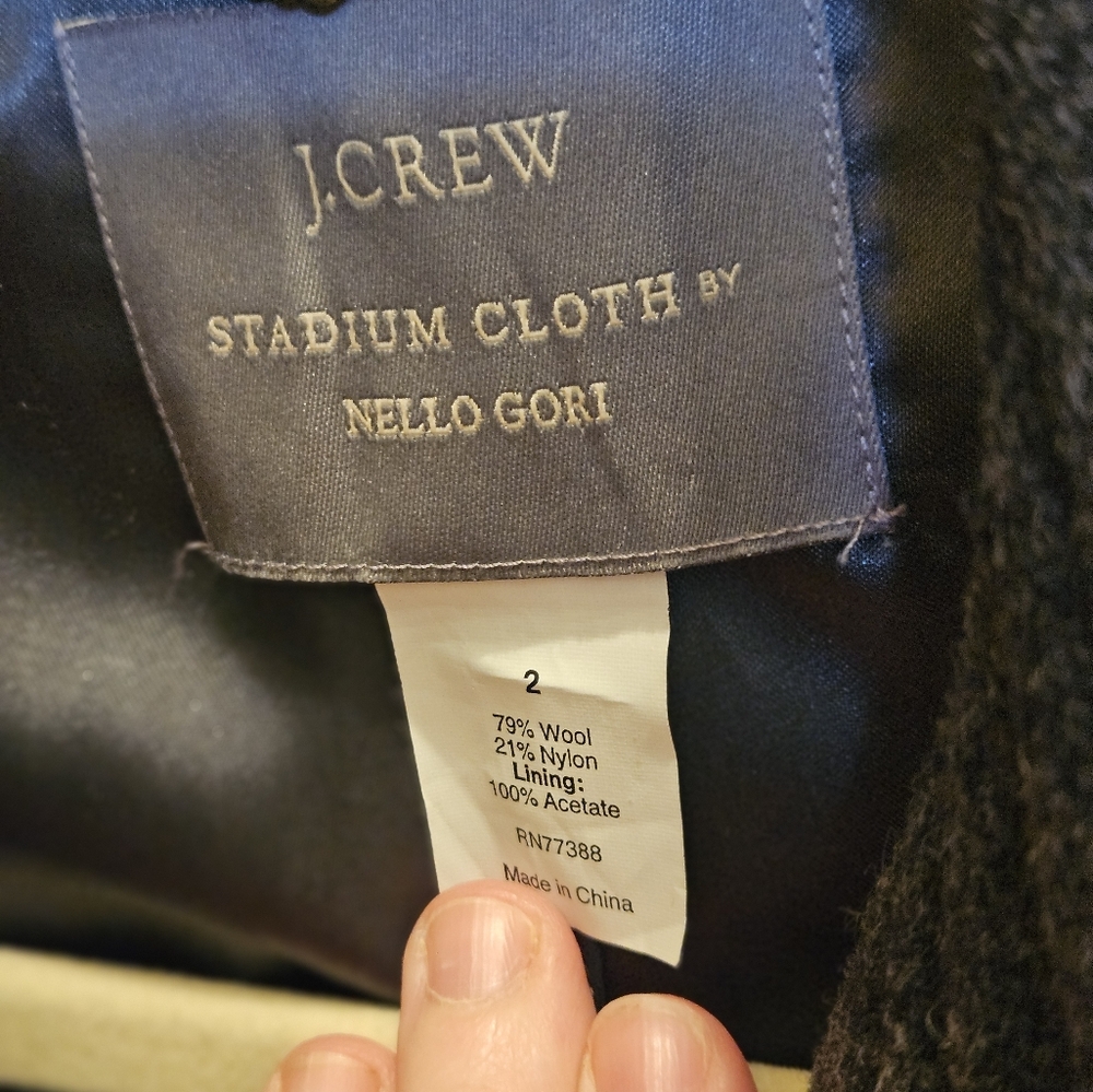 J Crew Wool Peacoat Stadium - Picture 3 of 6